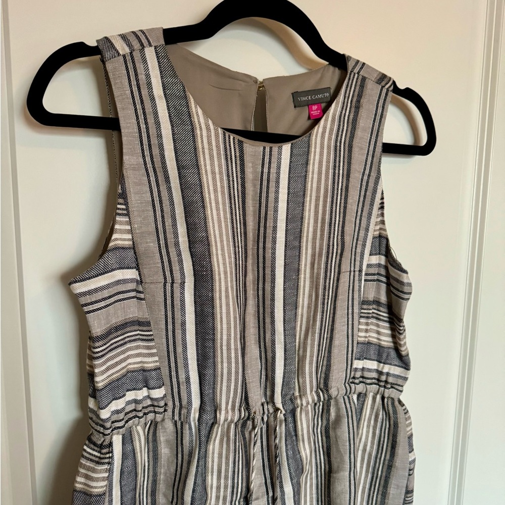 NWT Vince Camuto Striped Linen Dress